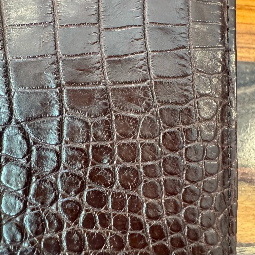 Bi-Fold Authentic Crocodile Leather Wallet